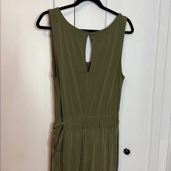 Anthropologie Brand Saturday Sunday | Olive Green Sleeveless Jumpsuit Romper - M - Picture 6 of 6
